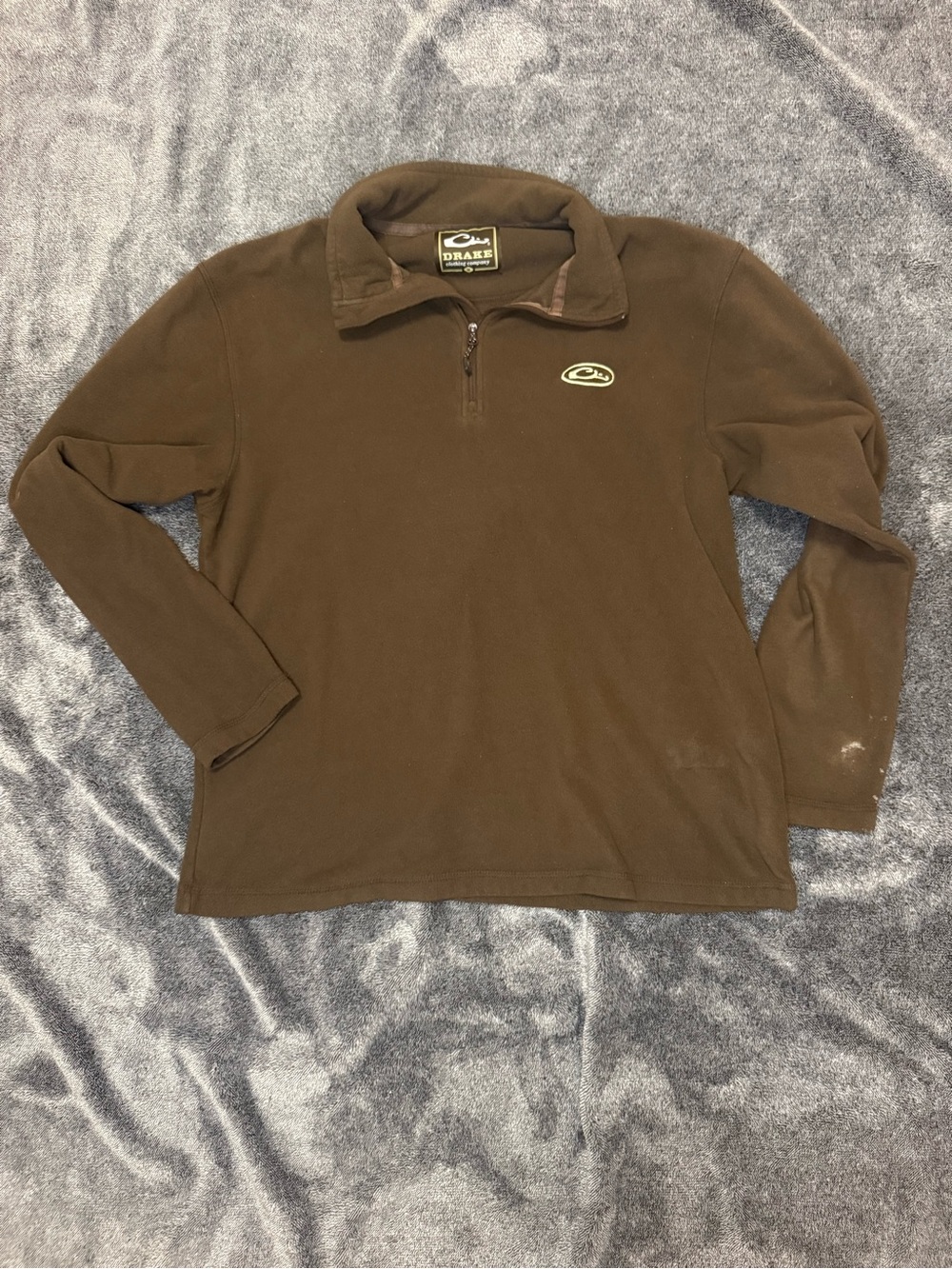 Drake Brown Fleece Half-Zip Pullover